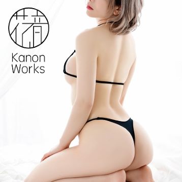 Kanon Works（花音ワークス）　極小ブラ＆ショーツセット　ブラック