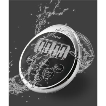 時計付き防水タイマー(クロムメッキ)