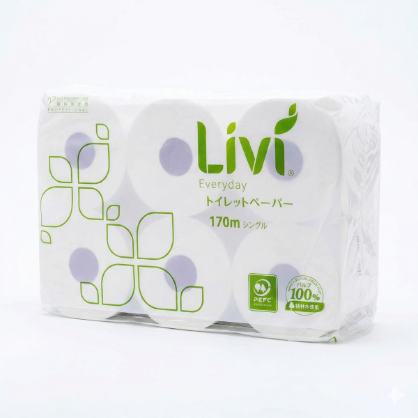 リビィトイレットペーパー170m シングル 1パック 6個入
