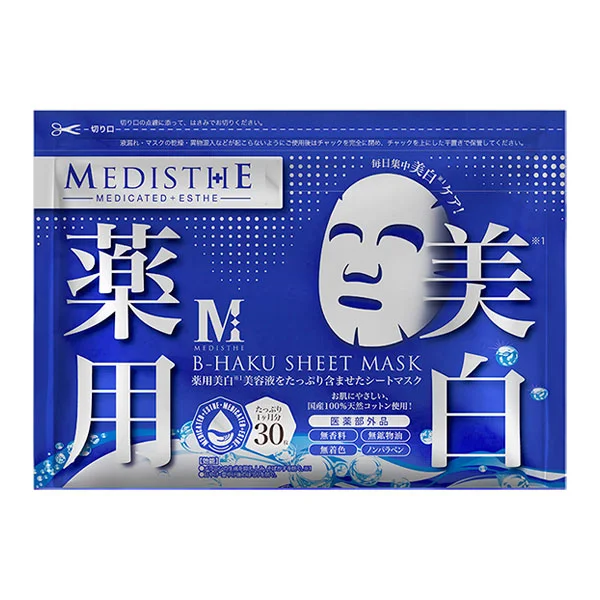 [MEDISTHE] 薬用 B-HAKU シートマスク 30枚入り
