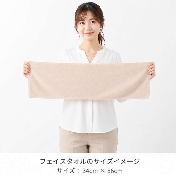 フェイスタオル 綿 100%(250匁) 6枚入り