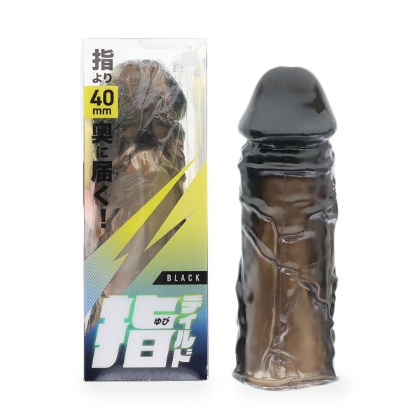 指ディルド クリアブラック